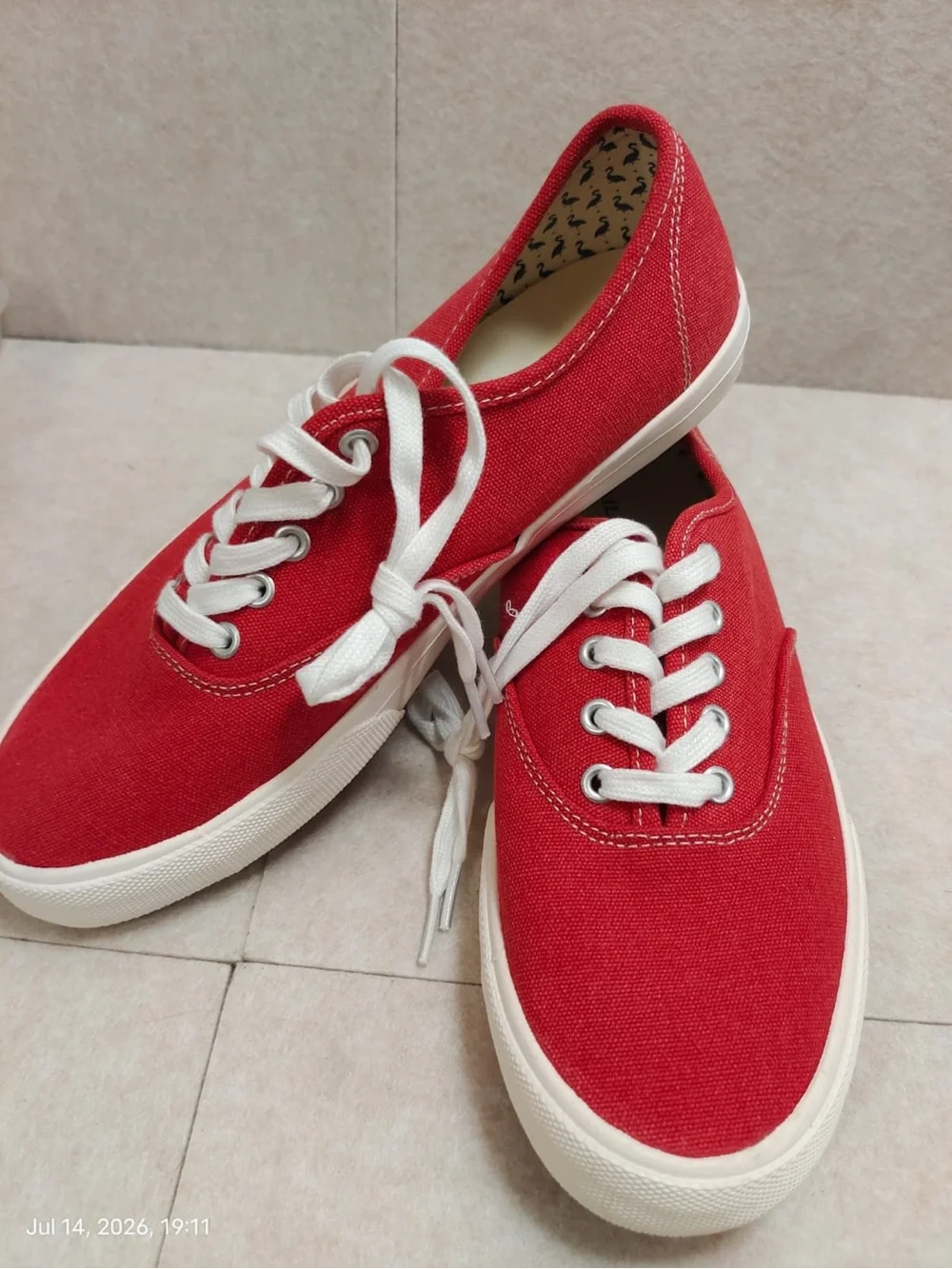 NWOB Tailorbyrd Coral Canvas Low-Top Sneakers men’s Size 8.5